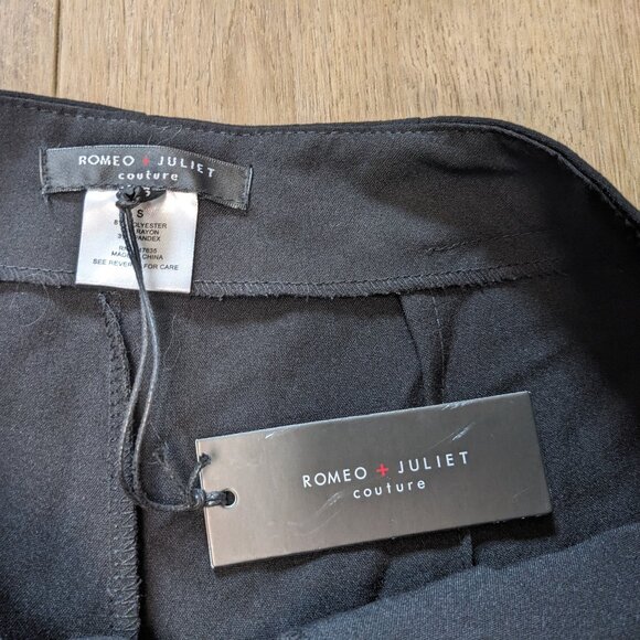 Romeo & Juliet Couture Black Pants Gold Side Snaps NWT Size S - Picture 6 of 11